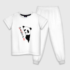 Детская пижама хлопок с принтом Пандочка (смешная) в Новосибирске, 100% хлопок |  брюки и футболка прямого кроя, без карманов, на брюках мягкая резинка на поясе и по низу штанин
 | Тематика изображения на принте: девушке | интересный | панда | подарок | смешная