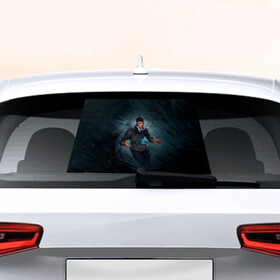 Наклейка на авто - для заднего стекла с принтом Dishonored art в Новосибирске, ПВХ | Точные размеры наклейки зависят от выбранного изображения (ширина не больше 75 мм, высота не больше 45 мм) | dishonored | disonord | game | games | дисонорд | игра | игры