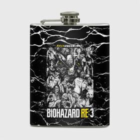 Фляга с принтом Biohazard RE3 в Новосибирске, металлический корпус | емкость 0,22 л, размер 125 х 94 мм. Виниловая наклейка запечатывается полностью | Тематика изображения на принте: game | games | re | resident evil | игра | игры | обитель зла | резедент эвил | реседент ивел