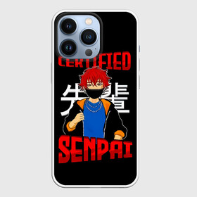 Чехол для iPhone 13 Pro с принтом CERTIFIED SENPAI в Новосибирске,  |  | ahegao | anime | kawai | kowai | manga | oppai | otaku | sempai | senpai | sugoi | waifu | yandere | аниме | ахегао | вайфу | ковай | манга | отаку | семпай | сенпай | тренд