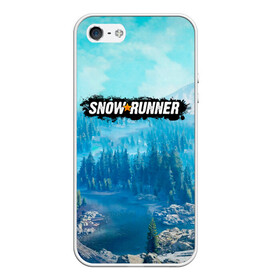 Чехол для iPhone 5/5S матовый с принтом SnowRunner СноуРаннер логотип в Новосибирске, Силикон | Область печати: задняя сторона чехла, без боковых панелей | race | snowrunner | гонки | гонки по бездорожью | гоночные игры | зимние гонки | снежные гонки | снежный бегун | сноу раннер | сноураннер