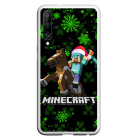 Чехол для Honor P30 с принтом MINECRAFT НОВОГОДНИЙ КРИПЕРЫ в Новосибирске, Силикон | Область печати: задняя сторона чехла, без боковых панелей | 2022 | block | creeper | cube | minecraft | piggy | pixel | tnt | блок | гаст | геометрия | дед мороз | крафт | крипер | кубики | майнкрафт | новогодний minecraft | новогодний майнкрафт | новый год | пиксели | санта клаус | свинья | тнт