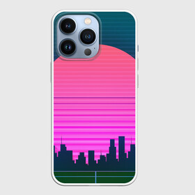 Чехол для iPhone 13 Pro с принтом город солнца в Новосибирске,  |  | город в закате | город солнца | закат | расвет | розовое солнце | солнце