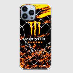 Чехол для iPhone 13 Pro Max с принтом Monster Energy за решёткой. в Новосибирске,  |  | monster energy | sport | логтип | марка | марка энергетических напитков | монстр энерджи | спорт | энергетический напиток