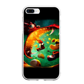 Чехол для iPhone 7Plus/8 Plus матовый с принтом Rayman Legend в Новосибирске, Силикон | Область печати: задняя сторона чехла, без боковых панелей | аркада | дракон | игра | кулак | рейман