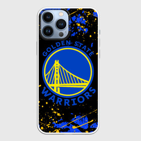 Чехол для iPhone 13 Pro Max с принтом NBA GOLDEN STATE WARRIORS, БРЫЗГИ КРАСОК в Новосибирске,  |  | Тематика изображения на принте: golden state | golden state warriors | gsw | nba | usa | америка | баскетбол | брызги | брызги красок | голден стэйт уорриорз | гсв | краски | нба | сша