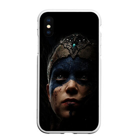 Чехол для iPhone XS Max матовый с принтом Hellblade 2022 в Новосибирске, Силикон | Область печати: задняя сторона чехла, без боковых панелей | викинги | девушка | игра | племя | средневековье