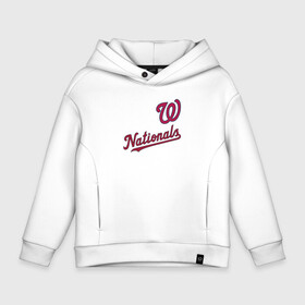 Детское худи Oversize хлопок с принтом Washington Nationals   baseball team в Новосибирске, френч-терри — 70% хлопок, 30% полиэстер. Мягкий теплый начес внутри —100% хлопок | боковые карманы, эластичные манжеты и нижняя кромка, капюшон на магнитной кнопке | baseball | sport | team | usa | washington | бейсбол | вашингтон | спорт | сша