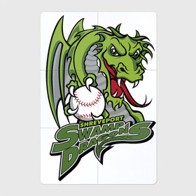 Магнитный плакат 2Х3 с принтом Shreveport swamp dragons - baseball team в Новосибирске, Полимерный материал с магнитным слоем | 6 деталей размером 9*9 см | ball | claws | dragon | eyes | fangs | jaw | louisiana | shreveport | sport | tongue | usa | wings | глаза | дракон | клыки | коготь | крылья | луизиана | мяч | пасть | спорт | сша | шревепорт | ьейсбол | язык