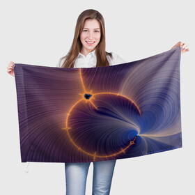 Флаг 3D с принтом Black Hole Tribute design в Новосибирске, 100% полиэстер | плотность ткани — 95 г/м2, размер — 67 х 109 см. Принт наносится с одной стороны | астрономия | астрофизика | вселенная | галактика | звезда | космос | фрактал | черная дыра