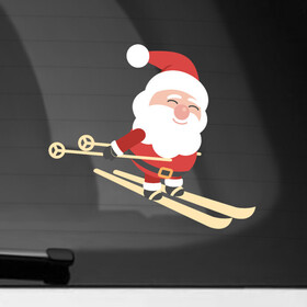 Наклейка на автомобиль с принтом Дед Мороз на лыжах в Новосибирске, ПВХ |  | 2022 | christmas | claus | new year | santa | snow | tiger | winter | год тигра | дед мороз | елка | зима | лыжи | лыжник | мороз | новый год | олень | подарок | праздник | рождество | санта клаус | снег | снеговик | снегурочка