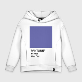 Детское худи Oversize хлопок с принтом Цвет Pantone 2022 года - Very Peri в Новосибирске, френч-терри — 70% хлопок, 30% полиэстер. Мягкий теплый начес внутри —100% хлопок | боковые карманы, эластичные манжеты и нижняя кромка, капюшон на магнитной кнопке | Тематика изображения на принте: pantone | very peri | violet | графический дизайн | дизайн | дизайнерский мем | дизигн | дизигнер | мем | пантон | сиреневый | фиолетовый | цвет 2022 года | цвет года | цвет пантон