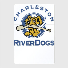 Магнитный плакат 2Х3 с принтом Charleston River Dogs в Новосибирске, Полимерный материал с магнитным слоем | 6 деталей размером 9*9 см | baseball | bat | dog | fangs | jaw | muzzle | team | usa | бейсбол | бита | клыки | пасть | пёс