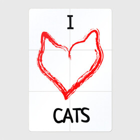 Магнитный плакат 2Х3 с принтом I Люблю Cats в Новосибирске, Полимерный материал с магнитным слоем | 6 деталей размером 9*9 см | cat | cats | и люблю кошек | кот | коты | кошка | кошки | кошки приколы | прикол с кошками | футболка кошка | я люблю котов