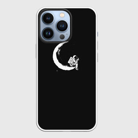 Чехол для iPhone 13 Pro с принтом Кофе на Луне в Новосибирске,  |  | nasa | астронавт | вселенная | галактика | звезды | космонавт | космос | кофе | луна | наса | отдых | перерыв | релакс | роскосмос | серп луны | удовольствие | фантазия