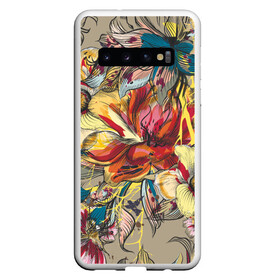 Чехол для Samsung Galaxy S10 с принтом Очень красивые цветы в Новосибирске, Силикон | Область печати: задняя сторона чехла, без боковых панелей | Тематика изображения на принте: живопись | красота | природа | растение | цветы