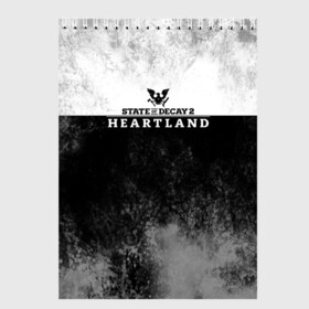 Скетчбук с принтом State of Decay | Heartland | Logo в Новосибирске, 100% бумага
 | 48 листов, плотность листов — 100 г/м2, плотность картонной обложки — 250 г/м2. Листы скреплены сверху удобной пружинной спиралью | Тематика изображения на принте: heartland | logo | state of decay | survival horror | undead labs | загнивающий штат | зомби апокалипсис | лого | логотип | стадия разложения | стейт оф декай | эмблема