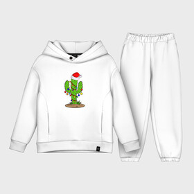 Детский костюм хлопок Oversize с принтом НОВОГОДНИЙ КАКТУС | CHRISTMAS CACTUS в Новосибирске,  |  | Тематика изображения на принте: 2022 | cactus | christmas | cold | garland | klaus | merry | new | santa | snow | winter | year | герлянды | гирлянда | год | елка | ёлки | ель | зима | кактус | клаус | мороз | новый | рождество | санта | снег | фонарики | холод