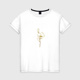 Женская футболка хлопок с принтом Цветок любви (от всей души) в Новосибирске, 100% хлопок | прямой крой, круглый вырез горловины, длина до линии бедер, слегка спущенное плечо | девушке | любовь | подарок | цветок | цветочек