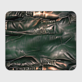 Прямоугольный коврик для мышки с принтом Постап стайл - рваная куртка в Новосибирске, натуральный каучук | размер 230 х 185 мм; запечатка лицевой стороны | Тематика изображения на принте: гранж | депрессивный | кожа | постап | постапокалипсис | темный | черный
