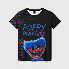 Женская футболка 3D с принтом Хагги ВАГГИ | Poppy Playtime в Новосибирске, 100% полиэфир ( синтетическое хлопкоподобное полотно) | прямой крой, круглый вырез горловины, длина до линии бедер | huggy waggy | poppy playtime | в топе | игра | как у всех | кукла | монстр | плэйтайм | подарок | попи плей тайм | попиплейтам | поппи плейтайм | поппиплэйтайм | рекомендации | удивить | хагги вагги | хаги ваги