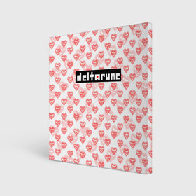 Холст квадратный с принтом DELTARUNE PATTERN LOGO в Новосибирске, 100% ПВХ |  | deltarune | deltarune 2 | game | patern | pattern | undertale символ | дельта | дельтарун | дельтарун 2 | знак руин андертейл | значок дельтарун пиксель | игра | патерн | паттерн | руна