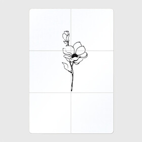 Магнитный плакат 2Х3 с принтом Цветок любви (оригинальный черный) в Новосибирске, Полимерный материал с магнитным слоем | 6 деталей размером 9*9 см | девушке | любви | любовь | подарок | цветок | цветочек