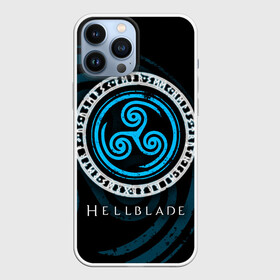 Чехол для iPhone 13 Pro Max с принтом Hellblade Senuas Sacrifice в Новосибирске,  |  | Тематика изображения на принте: hellblade | senuas sacrifice | triskeleon | triskeles | triskelion | игры | руны | символ | трискелион | трискель | хеллблейд