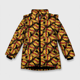Зимняя куртка для девочек 3D с принтом Бургеры (Burgers) в Новосибирске, ткань верха — 100% полиэстер; подклад — 100% полиэстер, утеплитель — 100% полиэстер. | длина ниже бедра, удлиненная спинка, воротник стойка и отстегивающийся капюшон. Есть боковые карманы с листочкой на кнопках, утяжки по низу изделия и внутренний карман на молнии. 

Предусмотрены светоотражающий принт на спинке, радужный светоотражающий элемент на пуллере молнии и на резинке для утяжки. | burger | cheeseburger | fast food | hamburger | hot dog | pizza | taco burrito | блюдо | бургер | быстрое питание | гамбургер | еда | жратва | завтрак | корм | кушанье | макдоналдс | обед | перекус | пицца | пища | повар