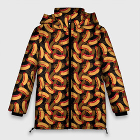 Женская зимняя куртка Oversize с принтом Хот-Доги (Hot Dogs) в Новосибирске, верх — 100% полиэстер; подкладка — 100% полиэстер; утеплитель — 100% полиэстер | длина ниже бедра, силуэт Оверсайз. Есть воротник-стойка, отстегивающийся капюшон и ветрозащитная планка. 

Боковые карманы с листочкой на кнопках и внутренний карман на молнии | burger | cheeseburger | fast food | hamburger | hot dog | pizza | taco burrito | блюдо | бургер | быстрое питание | гамбургер | еда | жратва | завтрак | корм | кушанье | макдоналдс | обед | перекус | пицца | пища | повар