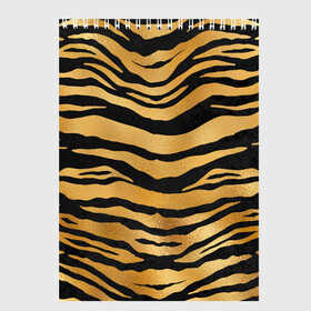 Скетчбук с принтом Текстура шкуры тигра в Новосибирске, 100% бумага
 | 48 листов, плотность листов — 100 г/м2, плотность картонной обложки — 250 г/м2. Листы скреплены сверху удобной пружинной спиралью | Тематика изображения на принте: 2022 | год тигра | новый год | новый год 2022 | символ года | тигр | тигренок | тигрица | тигры
