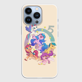 Чехол для iPhone 13 Pro с принтом G5 My Little Pony в Новосибирске,  |  | a new generation | hitch | izzy | moonbow | my little pony | pipp | sunny | дружба | единорог | единороги | иззи | магия | мунбоу | новое поколение | пегас | пегасы | петалс | пип | пипп | пони | санни | старскаут | хитч | шторм