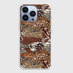 Чехол для iPhone 13 Pro с принтом Шкуры Диких Животных в Новосибирске,  |  | Тематика изображения на принте: animals | safari | zoo | дикая природа | животные | жираф | звери | зебра | зоопарк | лев | сафари | слон