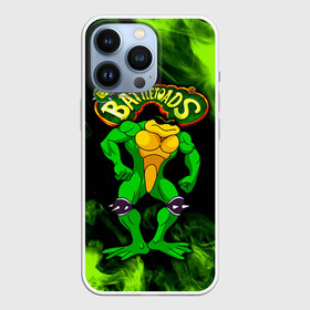 Чехол для iPhone 13 Pro с принтом Battletoads Rash в Новосибирске,  |  | battle toads | battletoads | frog | rash | toad | батл тодс | батлтоадс | батлтодс | боевые жабы | жаба | лягушка | реш | рэш