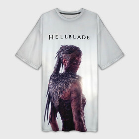 Платье-футболка 3D с принтом Hellblade Сенуа в Новосибирске,  |  | hell blade | hellblade | hellblade senuas sacrifice | senua | senuas sacrifice | сенуа | сенуа сакрифайс | хеллбладе | хеллблейд | хеллблейд сенуа | хеллблейд сенуа сакрифайс | хеллблэйд