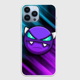 Чехол для iPhone 13 Pro Max с принтом GEOMETRY DASH VIOLET LEVELS NEON DEMON в Новосибирске,  |  | 2d | arcade | demon | game | geometry dash | levels | meltdown | robtop | smile | аркада | геометрический тире | демон | раннер | смайлы | уровни | эмоции