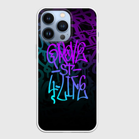 Чехол для iPhone 13 Pro с принтом GTA NEON GROVE ST 4 LIFE   ГТА НЕОН ГРАФФИТИ в Новосибирске,  |  | Тематика изображения на принте: grand theft auto | grove street | grove street 4 life | gta | gta 4 | gta 5 | gta sa | gta v | gta vice city | samp | san andreas | vice city | граффити | грув стрит | игры | самп | сан андреас