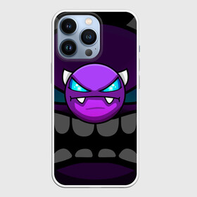 Чехол для iPhone 13 Pro с принтом GEOMETRY DASH PURPLE LEVELS SMILE MOOD в Новосибирске,  |  | 2d | arcade | demon | game | geometry dash | levels | meltdown | robtop | smile | аркада | геометрический тире | демон | раннер | смайлы | уровни | эмоции