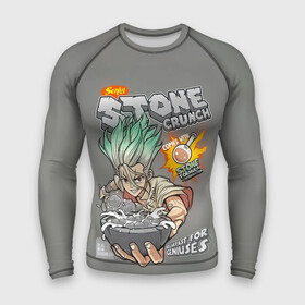 Мужской рашгард 3D с принтом Senkuu STONE CRUNCH в Новосибирске,  |  | anime | dr stone | dr stone stone wars | e  mc2 | manga | senku | senku ishigami | senkuu ishigami | аниме | вождь деревни исигами | десять миллиардов процентов | доктор камень | доктор стоун | докута сутон | исигами сенку | исигами сэнку