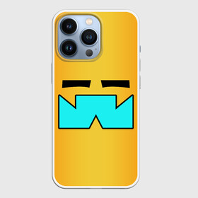 Чехол для iPhone 13 Pro с принтом GEOMETRY DASH CLASSIC SMILE FACE в Новосибирске,  |  | 2d | arcade | demon | game | geometry dash | levels | meltdown | robtop | smile | аркада | геометрический тире | демон | раннер | смайлы | уровни | эмоции