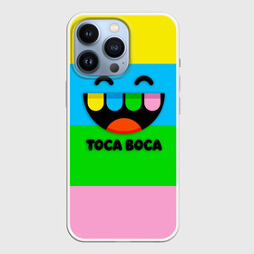 Чехол для iPhone 13 Pro с принтом Toca Boca Logo | Тока Бока в Новосибирске,  |  | logo | toca boca | детская игра | игра | лого | логотип | персонажи | прикоснуться ко рту | тока бока