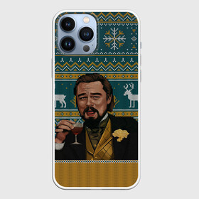 Чехол для iPhone 13 Pro Max с принтом Келвин Кенди смеется   с новым годом в Новосибирске,  |  | Тематика изображения на принте: calvin candie | дикаприо с бокалом смеется | келвин кенди | келвин кенди смеется | леонардо дикаприо с бокалом | мем с дикаприо