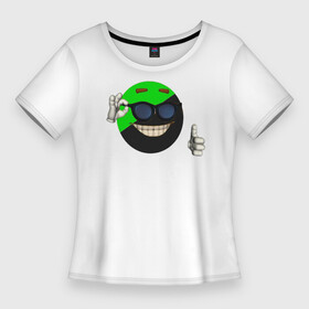 Женская футболка 3D Slim с принтом анприм в Новосибирске,  |  | анархизм | анприм | дубинка | ежепалка | каво | класс | мем | мемы | палец вверх | первобытность | пещера | примитивизм | рофл | угавуга