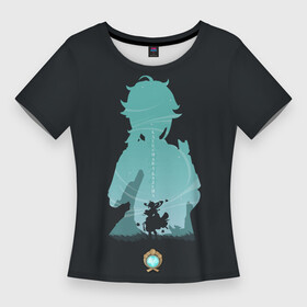 Женская футболка 3D Slim с принтом КАЭДЭХАРА КАЗУХА ГЕНШИН ИМПАКТ в Новосибирске,  |  | anime | genshin impact | аниме | геншен импакт | геншин импакт | геншин эмпакт | геншинимпакт | игры | кадзуха | казуха | персонажи