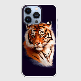 Чехол для iPhone 13 Pro с принтом Грозный Тигр | Символ 2022 Года | Tiger Beast в Новосибирске,  |  | Тематика изображения на принте: 2022 | beast | black | cat | christmas | merry | new year | tiger | xmas | водяной | год тигра | животные | зверь | когти | кот | кошки | новый год | огонь | паттерн | полосатый | рождество | тигр | узор | чб | черный