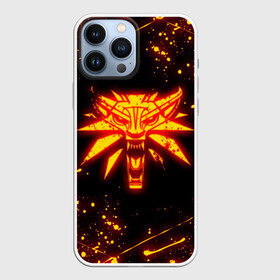 Чехол для iPhone 13 Pro Max с принтом THE WITCHER FIRE WOLF LOGO   ОГНЕННЫЙ ВЕДЬМАК в Новосибирске,  |  | Тематика изображения на принте: geralt | the witcher | the witcher wild hunt | witcher | wolf | аард | аксий | белый волк | бестиарий | ведьмак | ведьмак 3 | волк | геральт | игни | ирден | йенифер | каер морхен | квен | охотник | трисс | цири | школа волка