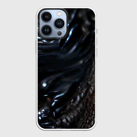 Чехол для iPhone 13 Pro Max с принтом Элегантный инопланетянин в Новосибирске,  |  | без букв | без надписей | блестящий | дракон | змея | однотонный | тренд | фантастика | хищник | черный | чужой