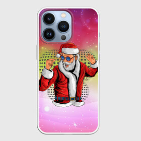 Чехол для iPhone 13 Pro с принтом Disco Santa | 2022 в Новосибирске,  |  | 2022 | christmas | frost | new year | santa claus | дед мороз | дедушка мороз | диско | диско санта | мороз | наступающий год | новогодний | новый год | рождественский | рождество | рождество христово | с новым годом