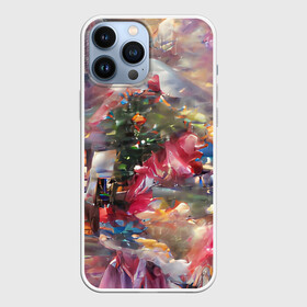 Чехол для iPhone 13 Pro Max с принтом Ностальгия Рождества в Новосибирске,  |  | винтаж | гирдянда | елка | зима | милый | нежный | новый год | пастельный | праздник | ретро | рождество | розовый | семейный | сиреневый