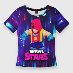 Женская футболка 3D Slim с принтом GROM BRAWL STARS ГРОМ БРАВЛ СТАРС в Новосибирске,  |  | brawl | brawl stars | brawlstars | grom | бравлстарс | гром